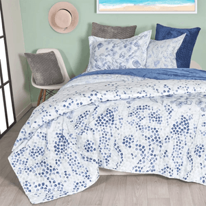 Cubrelecho microfibra estampado marino