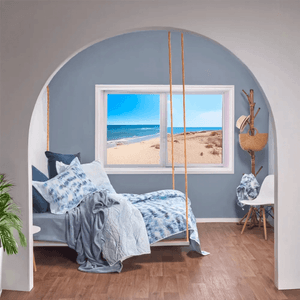 Cubrelecho microfibra estampado olas