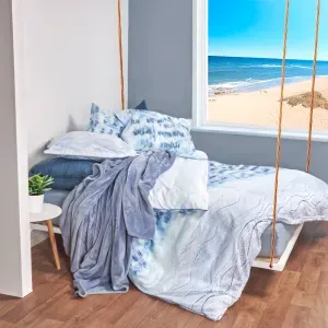 Forro para plumón microfibra estampado olas