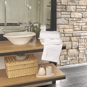 Set x2 toallas baño  algodón 570 gsm zero blanco