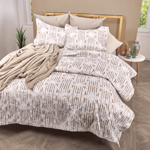Cubrelecho microfibra doble faz sombras/perla