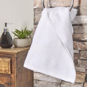 Toalla de cara algodón 500 gsm siena blanco