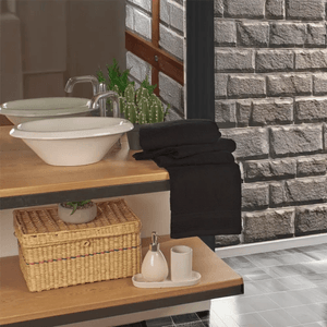 Set x2 toallas baño  algodón 570 gsm jacq negro