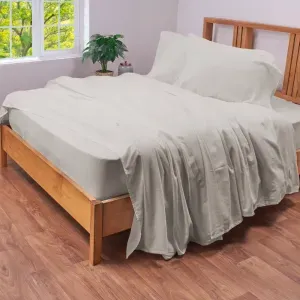 Juego de sábanas tela polialgodón 800 hilos perla
