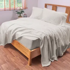 Juego de sábanas polialgodón 1000 hilos perla