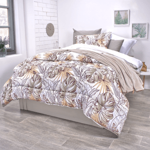 Edredón microfibra ovejero estampado deli/ blanco óptico