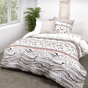 Edredón microfibra estampado stone