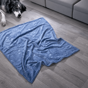 Cobija flannel embosado katoi azul nórdico