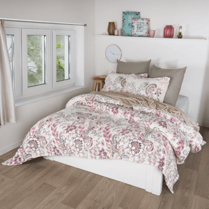 Cubrelecho flannel ovejero estampado popurri/blanco