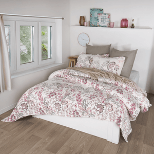 Cubrelecho flannel ovejero estampado popurri/blanco