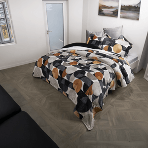 Cubrelecho flannel ovejero arne/blanco