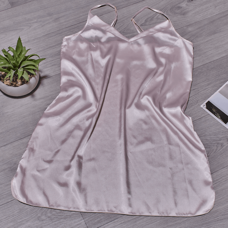 Bata-pijama-satin-unicolor-champaña
