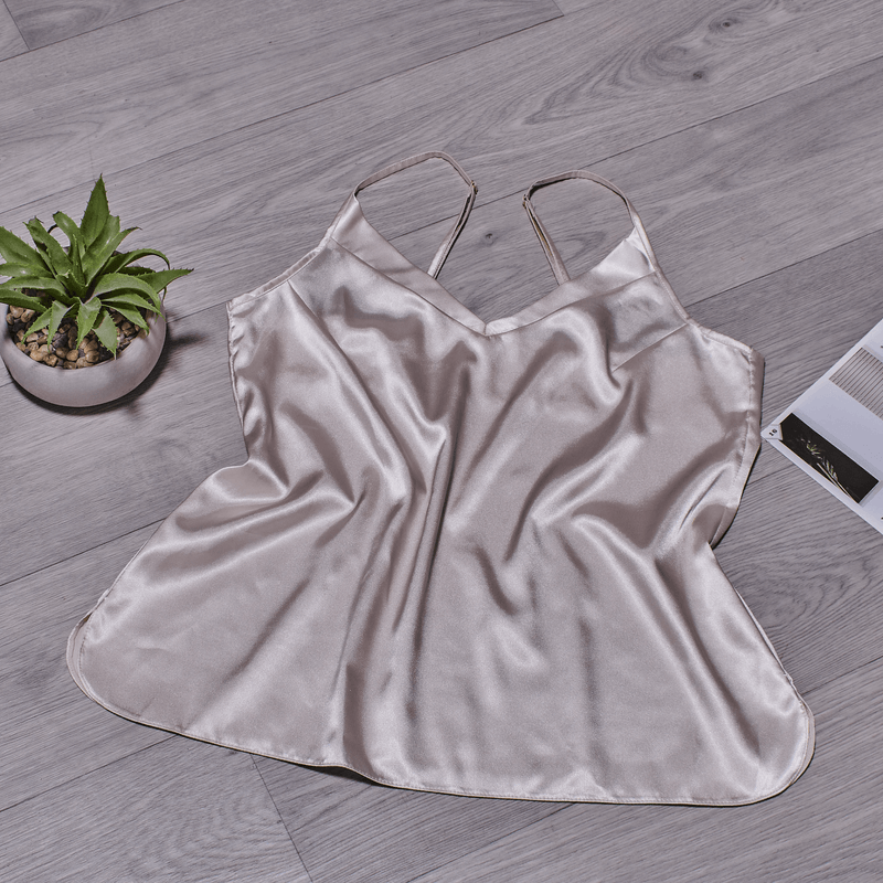 Blusa-pijama-satin-unicolor-nacar