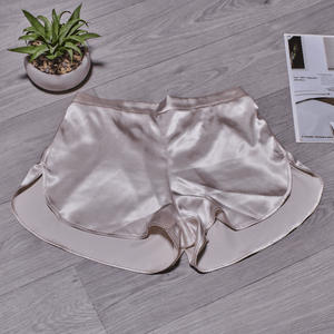 Short  pijama satín unicolor nacar