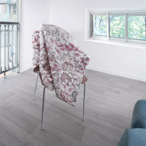 Manta flannel ovejero popurri/blanco 125 x 150 cm
