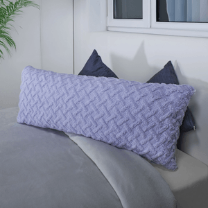 Almohada sherpa repujado lila brezo 50 x 120 cm