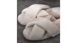 PANTUFLAS-TRENZADA-FLANNEL-UNI-38-39-CHAMPAÑA