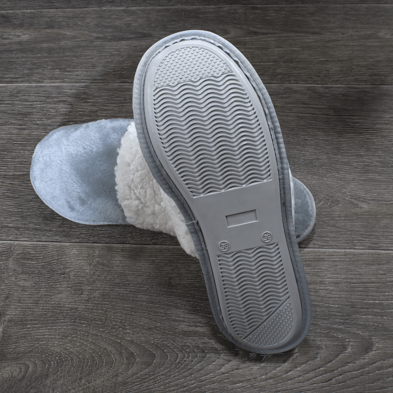 PANTUFLAS-FLANNEL-SHERPA-UNI-38-39-VERDE-EUCALIPTO