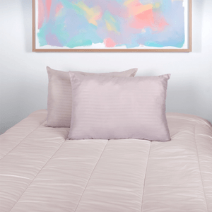 Set x2 almohadas microfibra unicolor rosa 50 x 70 cm