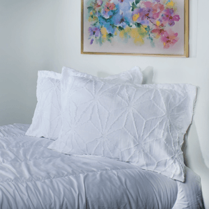 Set x2 Fundones microfibra jacquard diamantes blancos