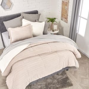 Edredón flannel jacquard ovejero perla