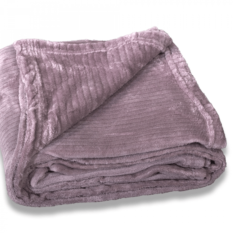 MANTA-FLANNEL-JACQUARD-130x170-LINEAS-MALVA-BREZO