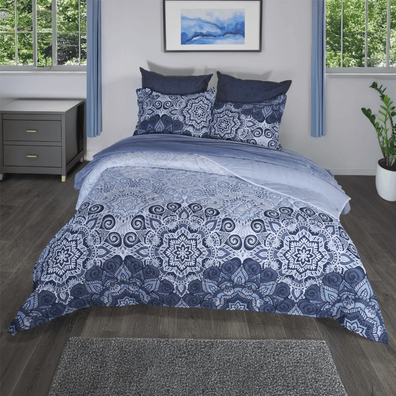 CUBRELECHO-MICRO-DOBLE-FAZ-EXTRADOBLE-MANDALAS-AZUL-CELESTE