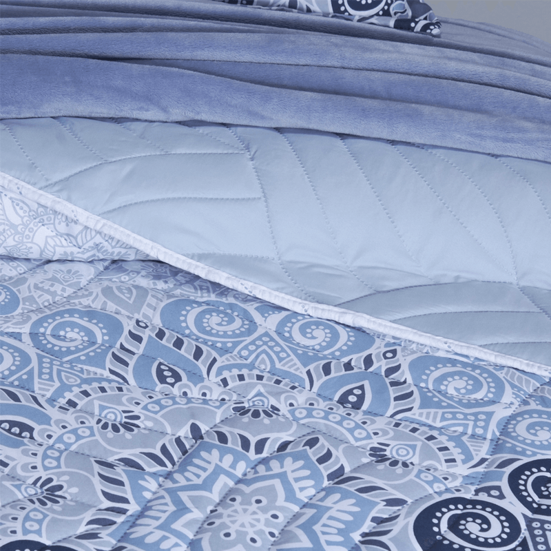CUBRELECHO-MICRO-DOBLE-FAZ-EXTRADOBLE-MANDALAS-AZUL-CELESTE