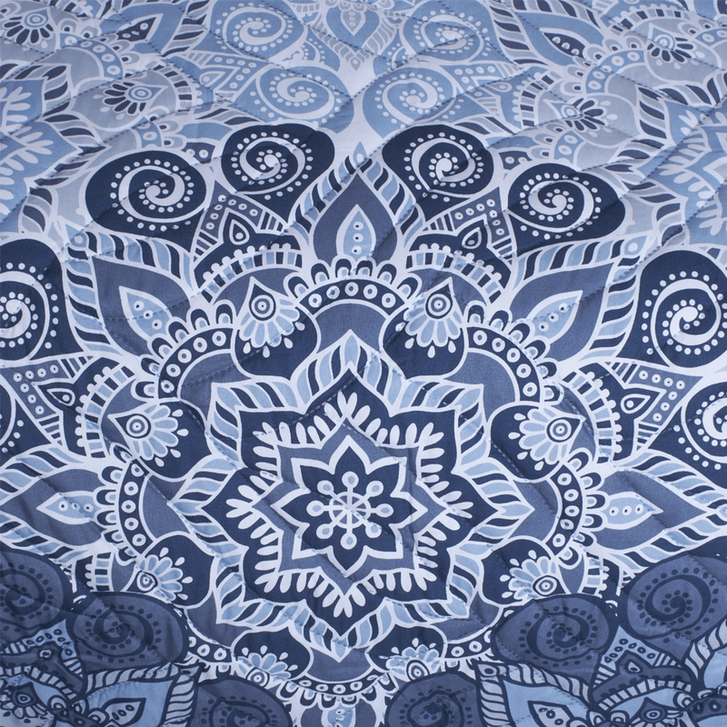 CUBRELECHO-MICRO-DOBLE-FAZ-EXTRADOBLE-MANDALAS-AZUL-CELESTE
