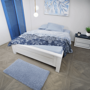 Juego de sábanas microfibra estampado mandalas/azul celeste