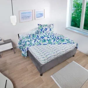 Juego de sábanas microfibra estampado prisma