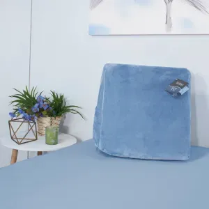 Cojín tv flannel unicolor azul nórdico 45x45x35 cm