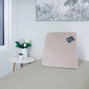 Cojín tv flannel unicolor perla 45x45x35 cm