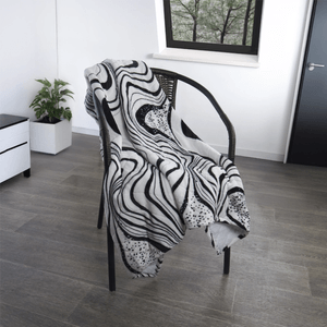 Manta flannel ovejero basil/blanco 120 x 145cm