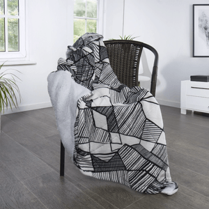 Manta flannel ovejero zack/blanco 120 x 145cm