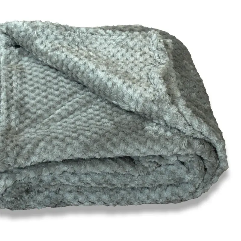 MANTA FLANNEL JACQUARD 130X170 CADENA VERDE SAGE_7702997049521_2