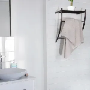 Toalla algodón 550gsm baño cenefa waffle perla