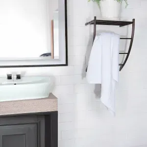 Toalla algodón 550gsm spa cenefa waffle blanco