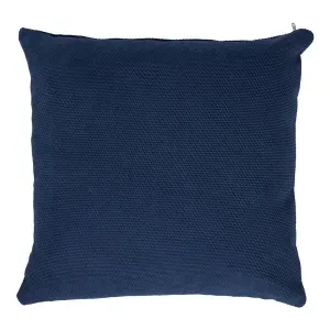 Cojín tela plana loft azul oscuro 43 x 43 cm