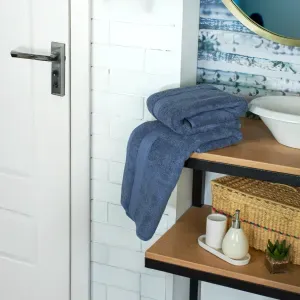Setx2 Toallas algodón 500gsm baño azul oscuro