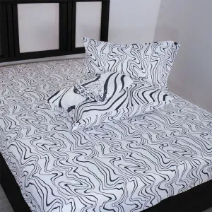 Juego de sábanas en tela 144 hilos estampado basil
