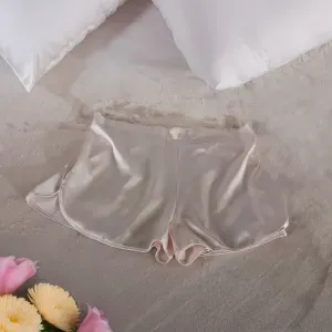 Short  pijama satín unicolor nacar