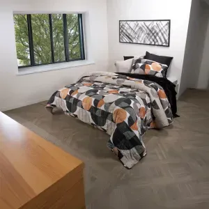 Cubrecama microfibra/flannel arne/gris vapor