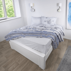 Juego de sábanas microfibra estampado brush