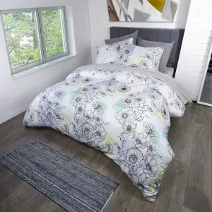 Forro para plumón microfibra estampado mikela/gris