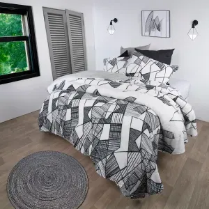 Cubrelecho flannel ovejero zack/blanco