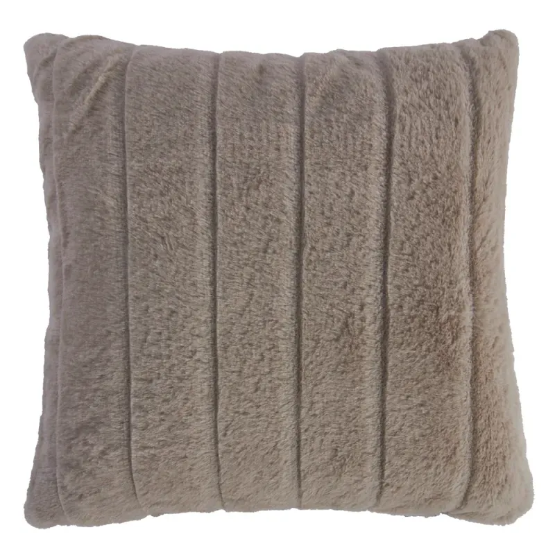 FORRO COJIN FUR UNICOLOR 45X45CM LINEAS NATURAL_7702997700637