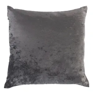 Cojín velvet embosado gris plomo