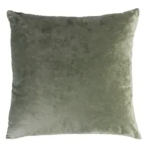 Cojín velvet embosado verde sage