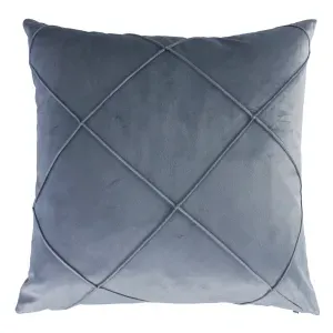 Cojín velvet drapeado gris plomo